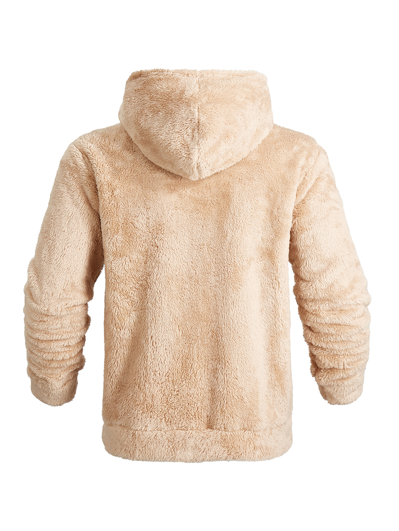 Herren Kapuzenstrickjacke Aus Doppelseitigem Samt Mit Reißverschluss_voghion.com