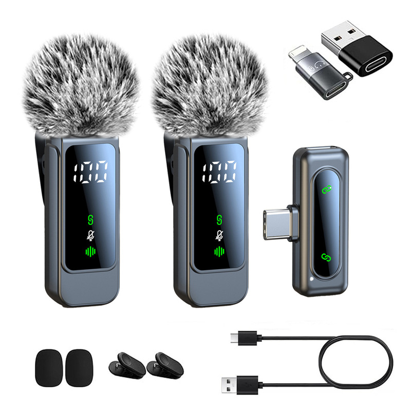 New L10 Wireless Lavalier Microphone with Digital Display for Live Streaming and Vlog Shooting New L10 Wireless Lavalier Microphone with Digital Display for Live Streaming and Vlog Shooting