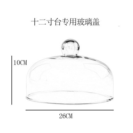 Placa de degustación de frutas con tapa caja cubierta de vidrio transparente para tienda pan postre pastel cubierta bandeja de exhibición Placa de degustación