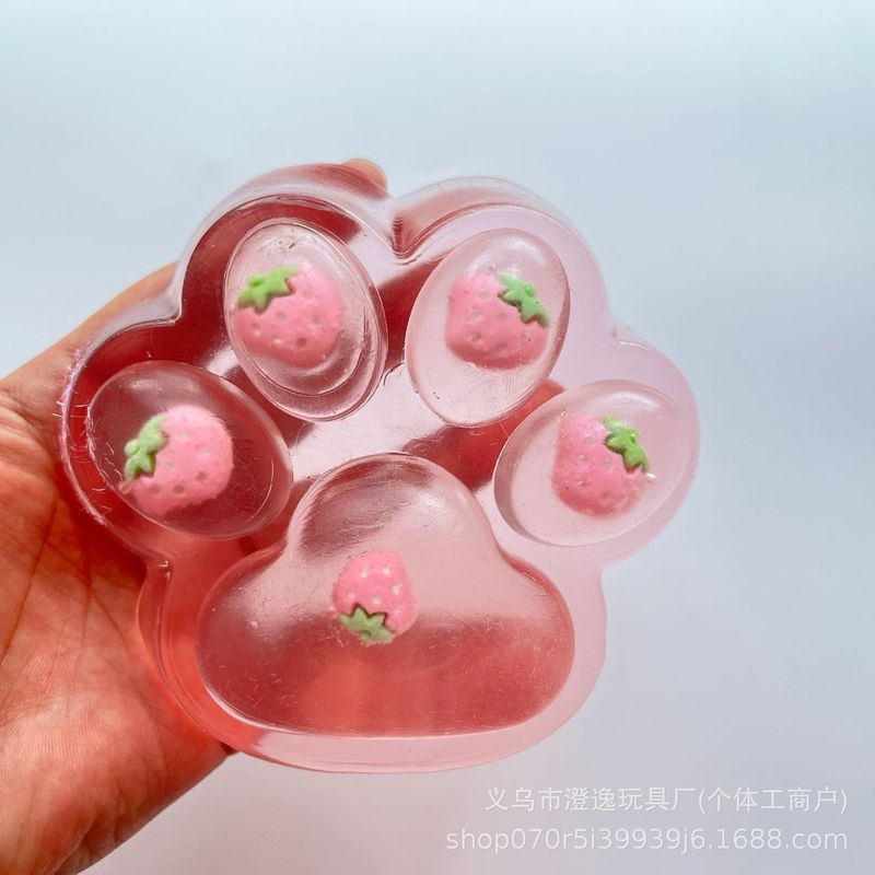 跨境爆款超大草莓巨无霸猫爪创意捏捏乐发泄神器减压捏捏解压玩具|undefined