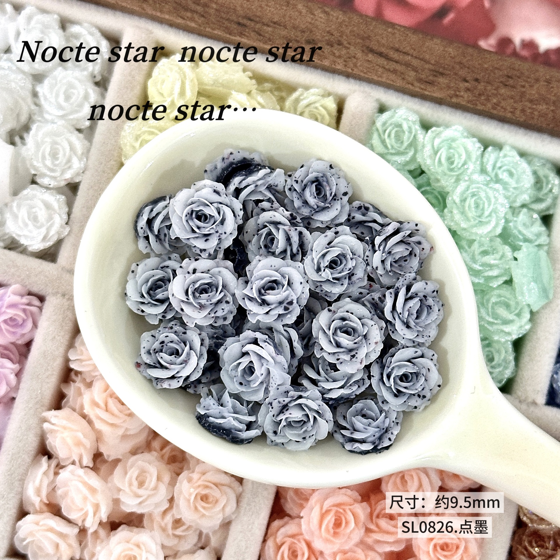 キャンディーカラーの多用途樹脂造花手作り diy 花ビーズアクセサリー材料ハンドブレスレットルースビーズブレスレットアクセサリー