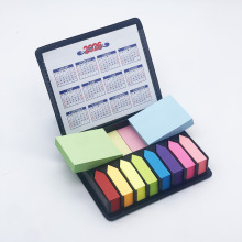 跨境专供新款PU便签盒办公便利贴文具套装礼品可印logo便签日历