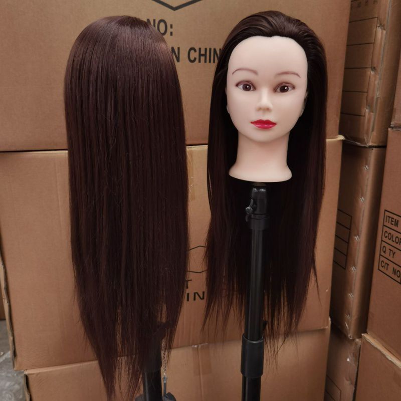 ヘッドマネキン、ヘアスタイリングヘッドマネキン、フルリアルヘアウィッグ、パーママネキン、見習い練習用ヘアスタイリングマネキン、モデルヘッドウィッグ|undefined