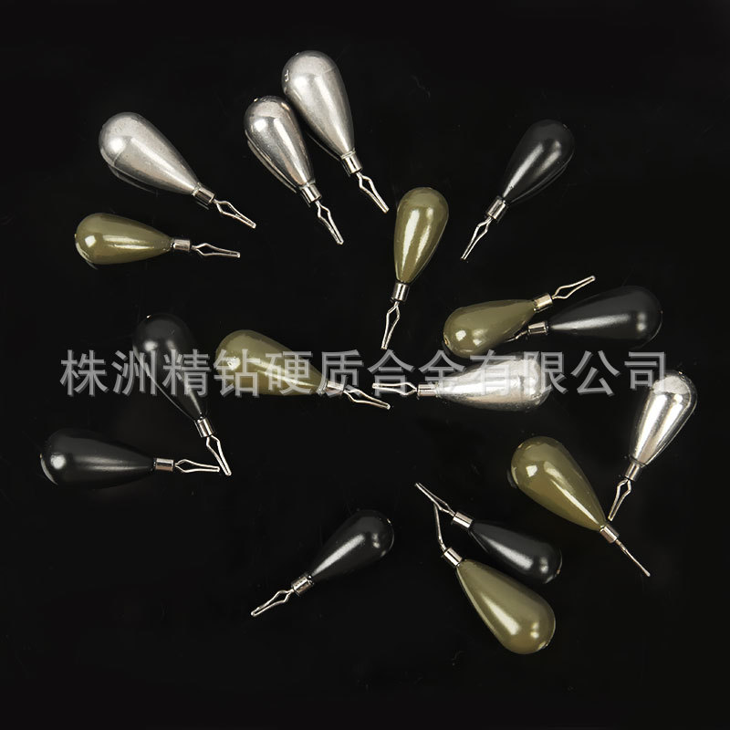 南瓜绿倒钓水滴钨钢渔坠 钨合金鱼坠 规格齐全 现货