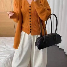 韩系气质慵懒针织开衫外套吊带背心两件套秋冬新款毛衣女套装