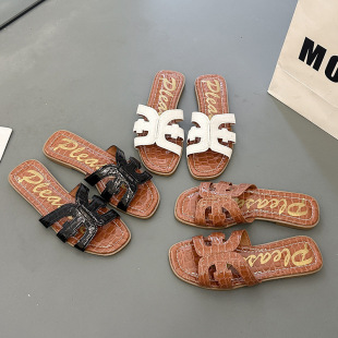 Internet Celebrant Slippers Women's Summer Flat Fashionable Outwear Live New Sandals Korean Style Beach Travel Slippers