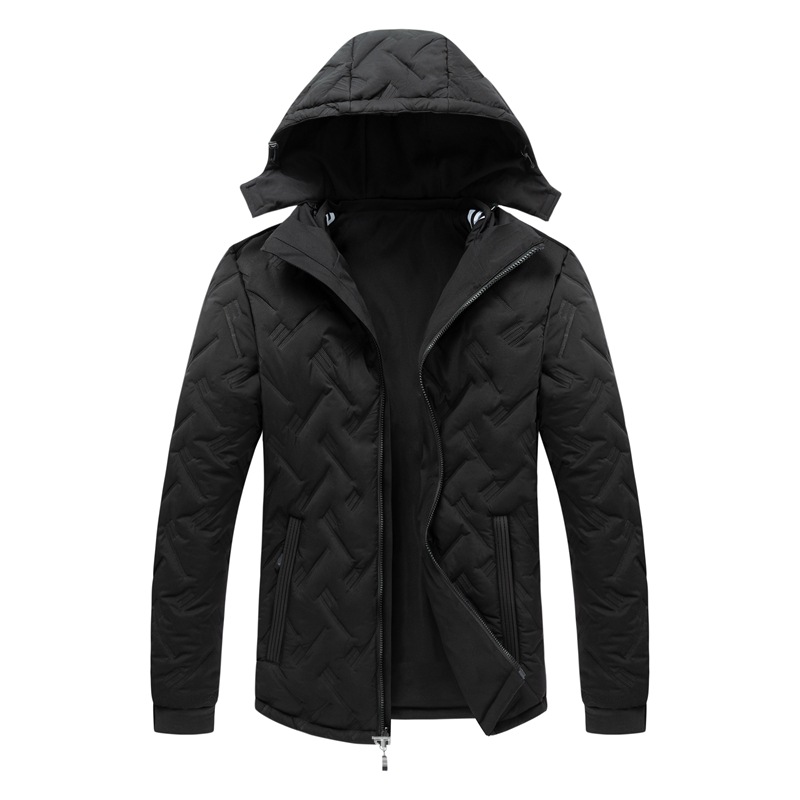 Nuevo sello de acero abrigo de algodón acolchado de doble cara abrigo de invierno para hombre sombrero desmontable abajo algodón más tamaño abrigo de algodón acolchado Suelto