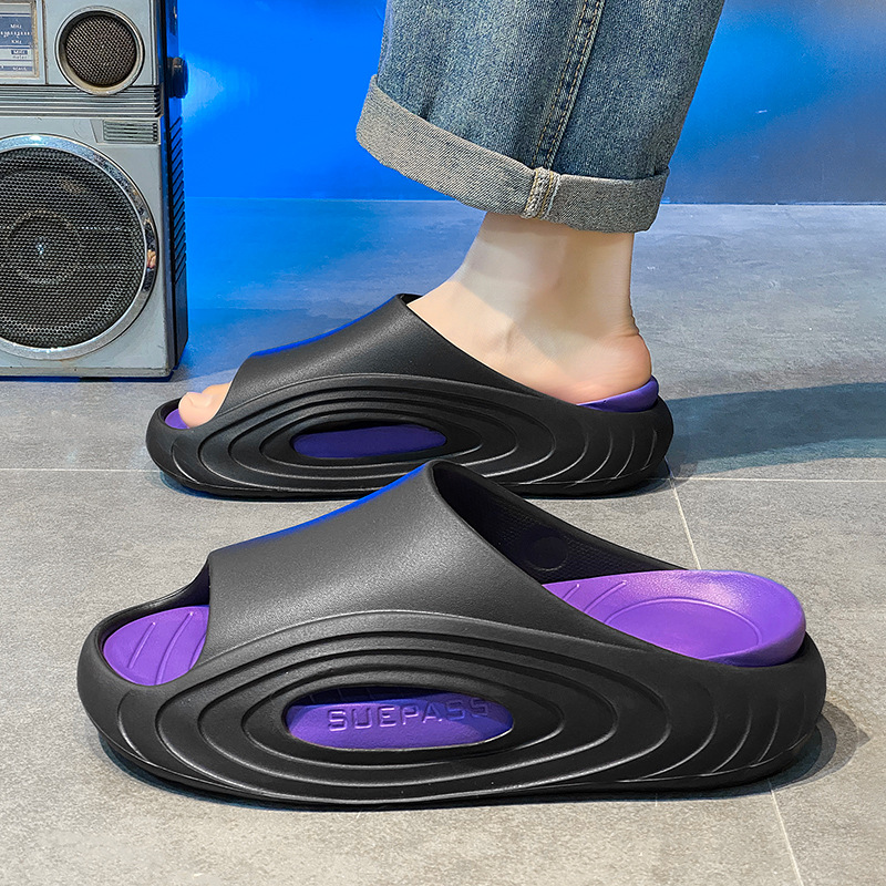 Zapatillas de suela blanda para hombre, deportes de verano, sandalias de playa al aire libre, muebles para el interior, suela gruesa, zapatillas EVA