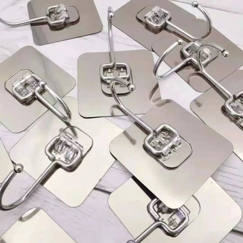 Extra Large Hook on the Wall, Super Strong Adhesive Hook, Strong and Non-Falling Hook, Wall Kitchen Storage Brushed Hook