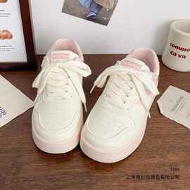 厚底小白鞋女2026新款透气百搭设计感小众板鞋ins潮鞋可爱面包鞋