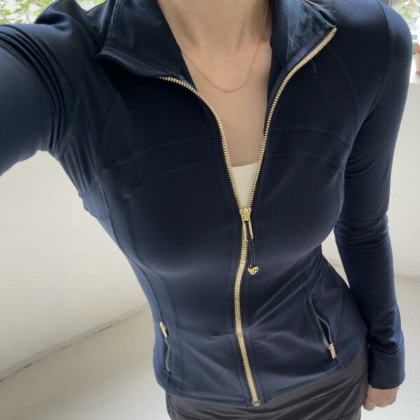 Lulu Original Label Define Original Yoga Wear Stand Collar Jacket Women's Yoga Wear Top Sports Fitness Running Lulu Original Label Define Original Yoga Wear Stand Collar Jacket Women's Yoga Wear Top Sports Fitness Running