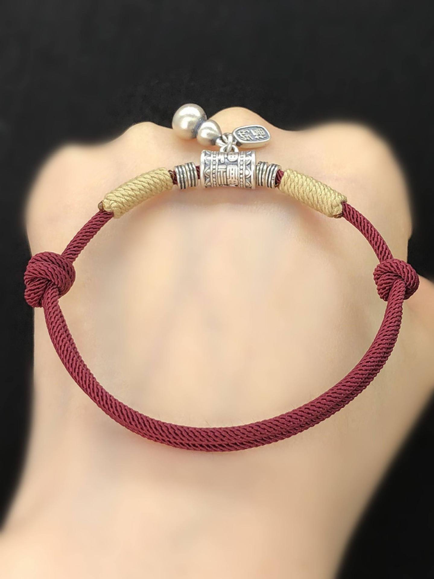 S999 Pure Silver Fortune-Attracting Gourd Spacer Bead Pendant Crystal Bracelet Necklace Handmade DIY Accessories