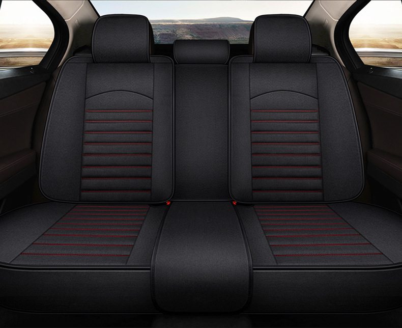 23 Years New All-Season Breathable Striped Linen Car Seat Cushion Wholesale Export from Physical Store
