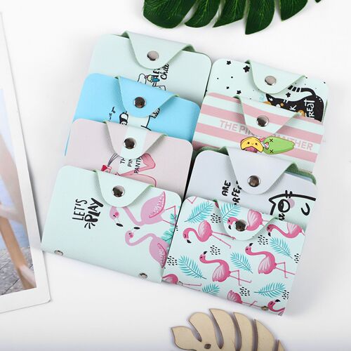 Cute, fresh, multi-card slot anti-degaussing card holder, bank card, ID card holder, girl’s compact ID holder