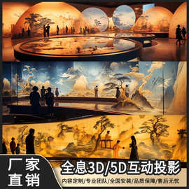 沉浸式3d互动投影科技馆墙面大型展会商场地面全息工程投影仪设备