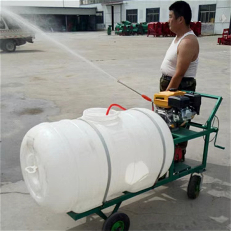 手推式农用打药机园林300L推车式高压汽油电动打药车消毒机弥雾机