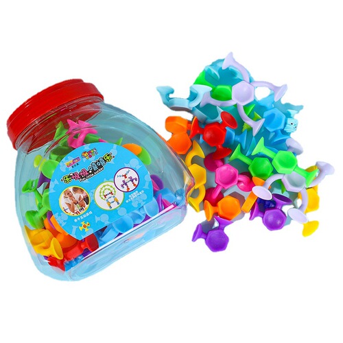 New suction and sticky sticky puzzle soft building blocks children's toys assembled building blocks suction stick toddler teaching aids