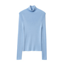 【可机洗精纺羊毛】16针无缝一体48支全羊毛高领女打底针织衫秋冬