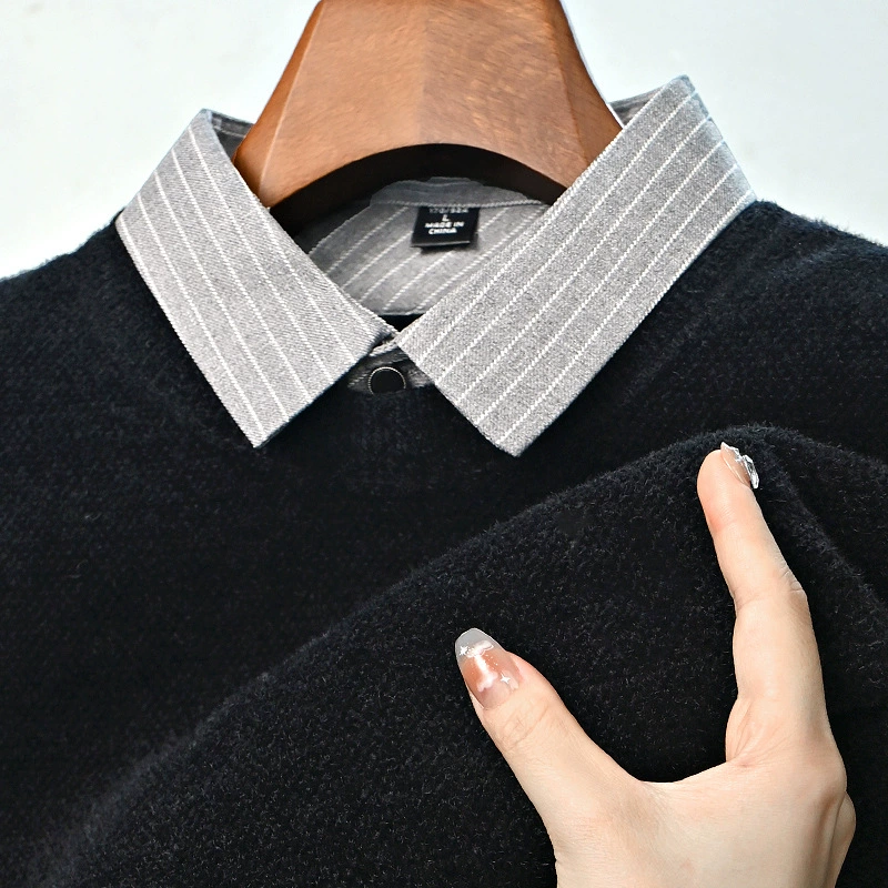 派森龙 Warm velvet sweater, base body-friendly set, for middle-aged man