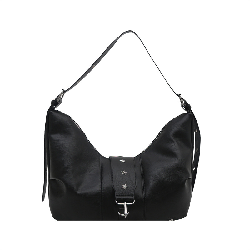 Comercio exterior transfronterizo viento perezoso bolso de alta capacidad de alta calidad nuevo estilo de locomotora de alta gama remache bolso de hombro de mano con remache