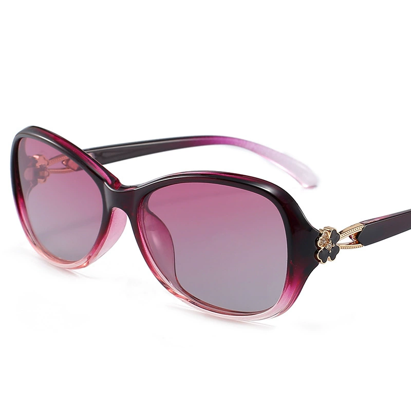 Полноправные женские polarized солнцезащитные очки двухцветные с цветочным стилем пляжный стиль модные водитель зеркальные 2214