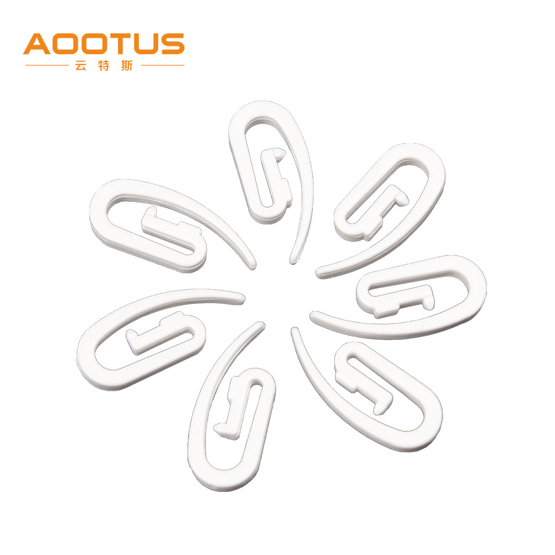 Factory curtain track plastic S hook accessories accessories plastic small pointed hook bean sprout hook nano hook wholesale