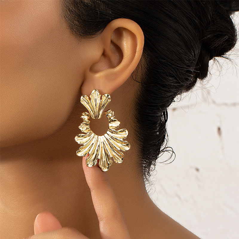 1 Pair Fashion Leaves Alloy Plating Womenu0027S Drop Earrings