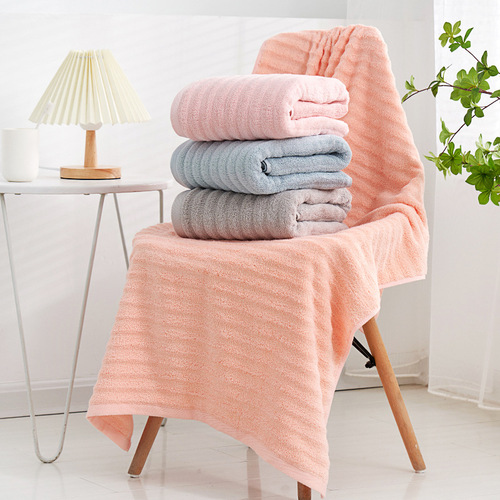 Wholesale pure cotton bath towels, soft for men and women, couple hotel household water-absorbent large towels with embroidered logo