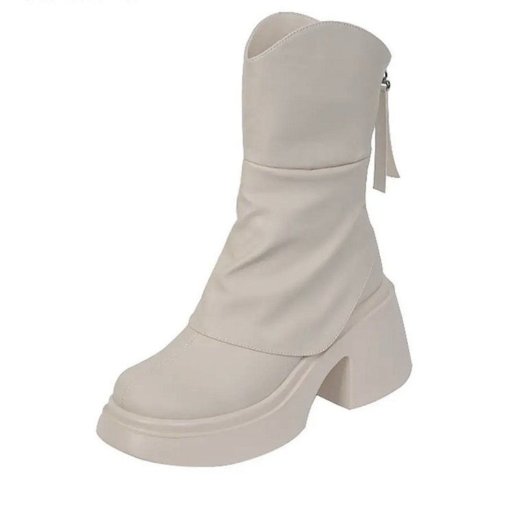 Waterproof Leather Western Bohemian Low Heel Pointed Toe Round Toe Slip-On Buckle Everyday Formal Events Footwear_voghion.com