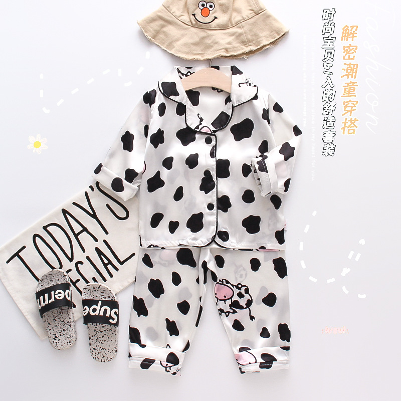 2023 primavera nuevos niños del otoño Pijamas largos oso caliente traje estilo coreano desgaste cómodo lindo moda