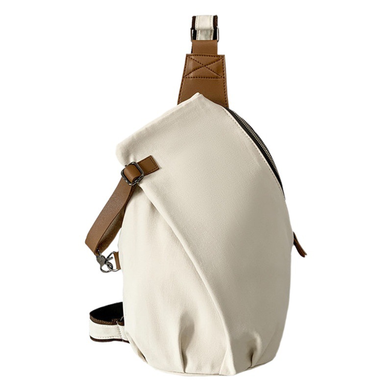 2025 nuevo bolso de ciclismo cruzado de un solo hombro de gran capacidad de estilo coreano para mujeres, bolso de pecho de lona portátil simple para deportes y ocio para hombres