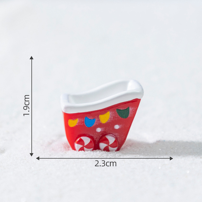 微景观创意圣诞火车雪人小动物萌粒 雪地造景diy装饰品配件小摆件|undefined