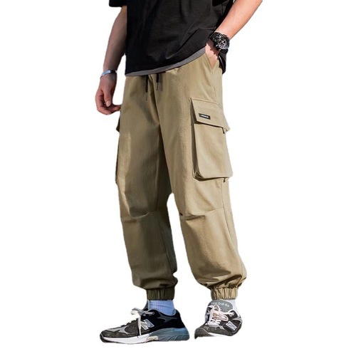 Men's Workwear Casual Pants  Spring Thin Model Men's Streetwear Loose Ankle Work Pants Youth Cool Pants