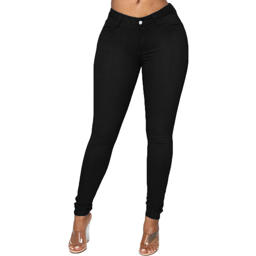 American and European Style Women's Stretchy High-Waisted Skinny Jeans JN01