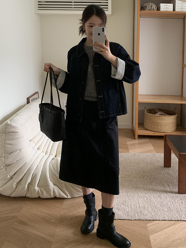 短款牛仔外套女春秋新款2025爆款韩系休闲百搭时尚夹克小个子上衣|undefined