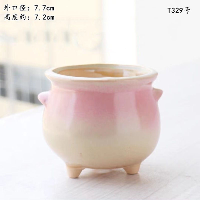 植木鉢の小さい新商品の缶のアイデアの磁器の缶の多い陶磁器の肉のミニ陶のレトロな家庭の陶磁器のたらいの園芸の太い新しいです。|undefined