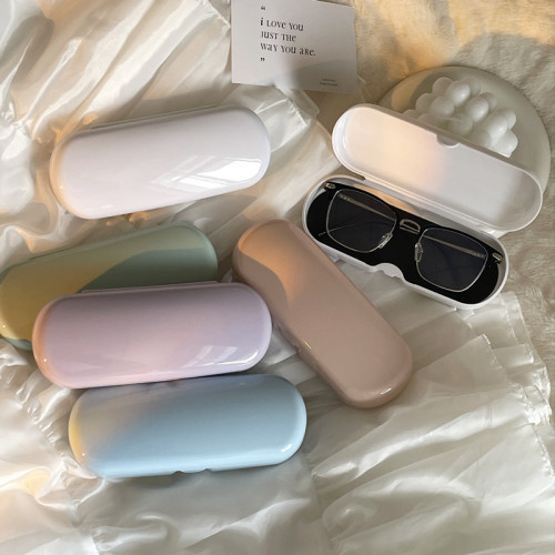 ins cream simple frame glasses case portable small fresh student myopia glasses case sunglasses kj211