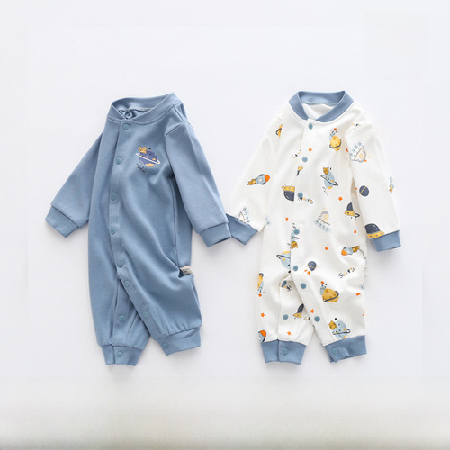 Autumn New Baby Bodysuit 100% Cotton Long Sleeve Two-Sided Children's Onesie Infants and Toddlers Pajamas Wholesale One Piece Drop Shipping