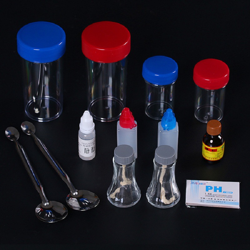 丽添彩产品示范工具套装双头勺子 ph试纸 酒精灯 红蓝套杯 实验室