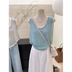 Fake Two-Piece Spring and Summer Camisole Sleeveless 2025 Design New Women's Large Size Loose Top for Summer Wear