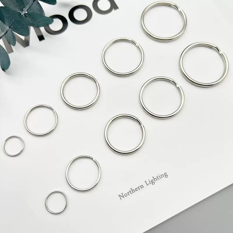 金属钥匙环钥匙扣钢丝小环钥匙圈环双圈光圈 304不锈钢汽车钥匙圈