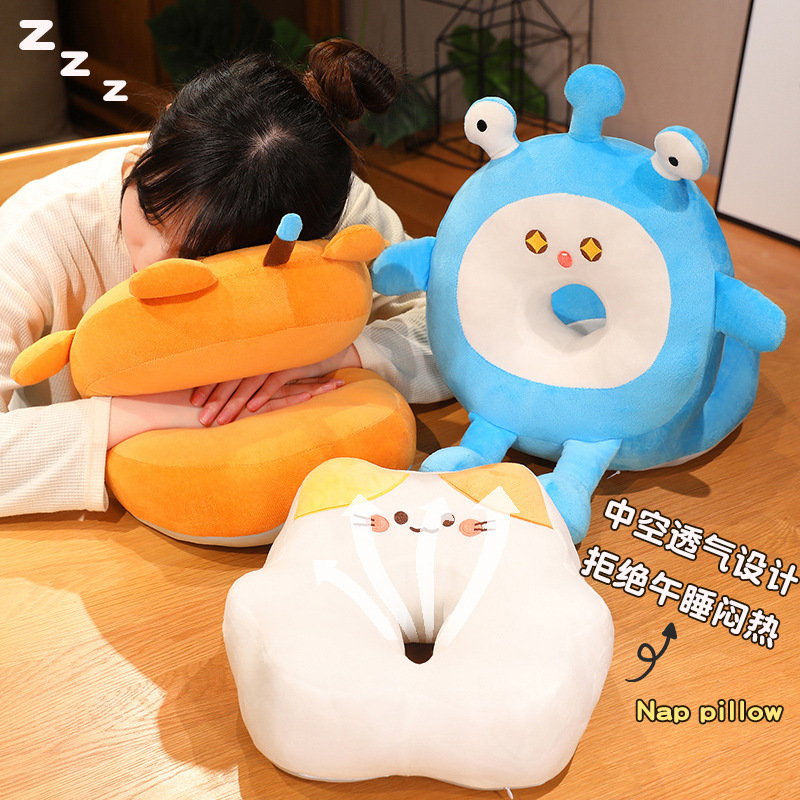 Almohada de Seda de Hielo para Siesta, Peluche y Seda de Hielo, para Oficina y Escuela