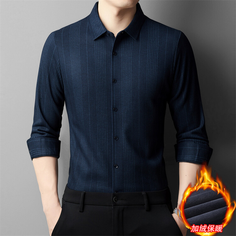 Seamless Shirt Men's Non-ironing Four-sided High Elastic Adhesive Cardamine Laser Cutting Business Casual Men's Foreign Trade Shirt Seamless Shirt Men's Non-ironing Four-sided High Elastic Adhesive Cardamine Laser Cutting Business Casual Men's Foreign Trade Shirt