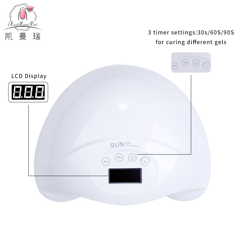 Luz de uñas transfronteriza 48W lámpara de manicura con pantalla táctil sun5plus máquina de manicura con sensor inteligente lámpara de fototerapia de manicura led