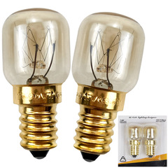2 pieces per box Amazon oven light bulb with 300℃ resistance microwave salt crystal light E14 15W 25W