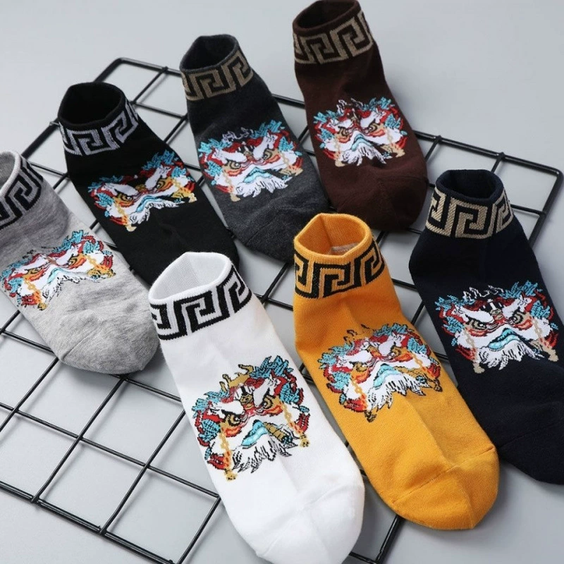 Носки в китайском стиле, мужские короткие носки, мужские летние дышащие летние носки из чистого хлопка с дезодорантом для мальчиков, новый стиль
