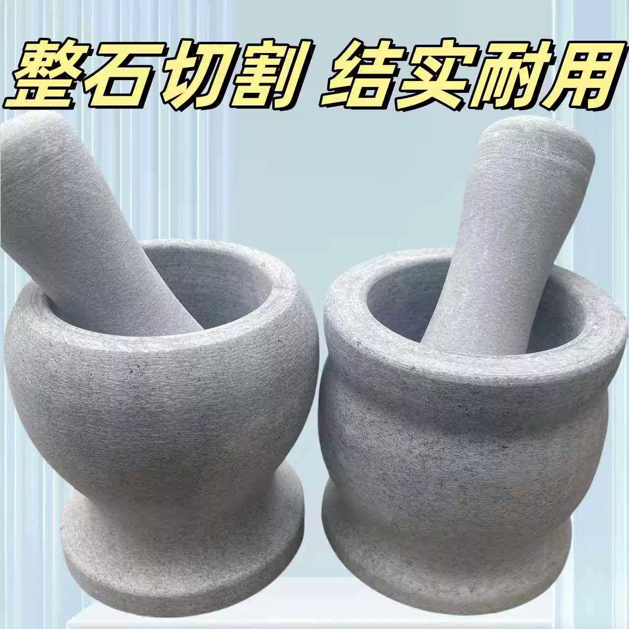 Каменная ступка для чеснока толчком чеснока, чесночная грязь, размять домашнюю ступку каменная ступка вручную поместить чеснок