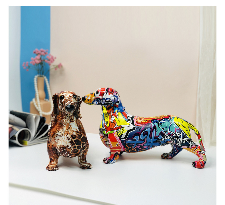 Retro Artistic Dog Synthetic Resin Ornaments Artificial Decorations display picture 2