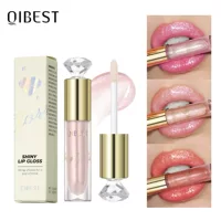 QIBEST Flash Lip Glaze Crushed Ice Прозрачный блеск для губ с мелким блеском Перламутровый накладной Pure Desire Увлажняющая глазурь для губ Масляная помада
