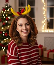 T 35764 Adjustable Fluffy Dog Headband �ɰ�ë�޳���ͷ��